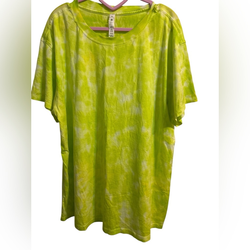 Lululemon Vibrant Green Tie-Dye Womens Shirt Size large